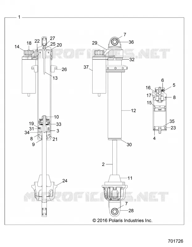 SUSPENSION, FRONT SHOCK INTERNALS