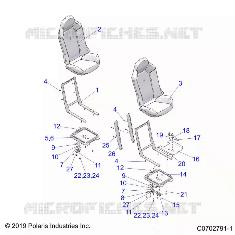 SITZ ASM. AND SLIDER