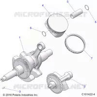 ENGINE, KURBELWELLE, PISTON AND BALANCE SHAFT