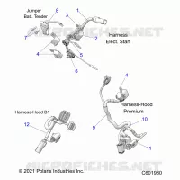 ELEKTRIC, WIRE HARNESS, HOOD, ELEC. START