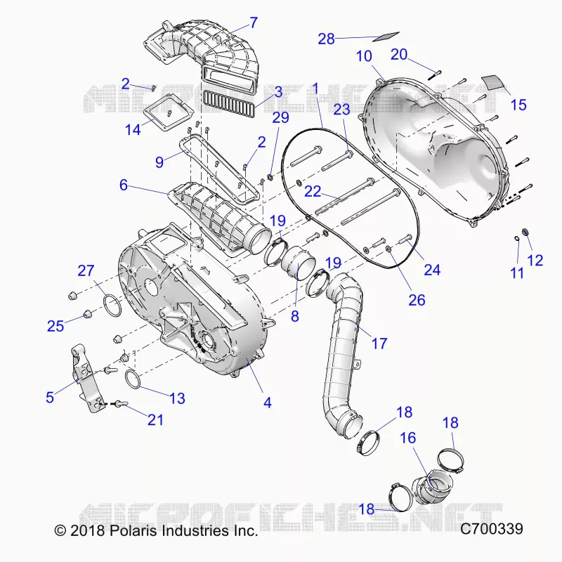 ANTRIEB, CLUTCH COVER AND DUCTING
