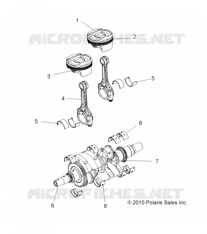 MOTOR, KURBELWELLE AND KOLBEN