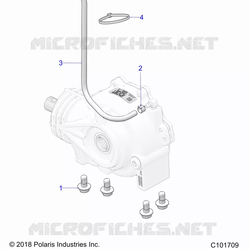 DRIVE TRAIN, GEARCASE MOUNTING, FRONT