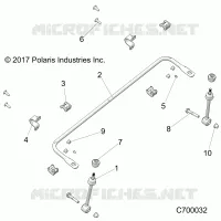 SUSPENSION, FRONT STABILISATORSTANGE