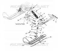 FRONT SUSPENSION AND SKI LITE GT 0953133 AND  EUROPEAN LITE GT E953133 (4928922892B001)