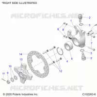 FRONT SUSPENSION HUB, KNUCKLE AND BRAKE DISC