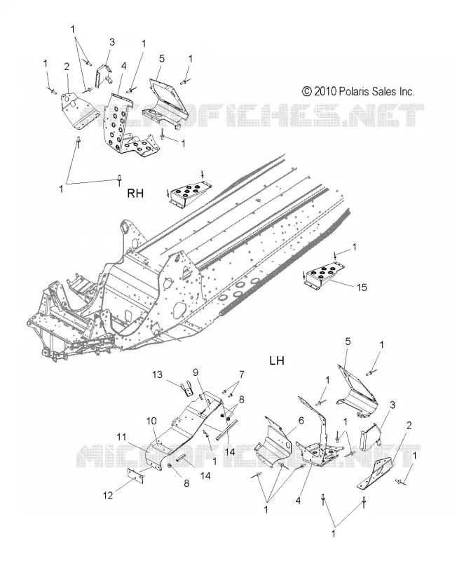 CHASSIS, FUßSTÜTZES AND CLUTCH GUARD