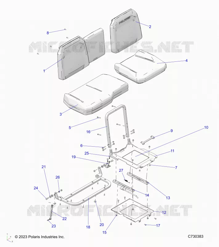 SITZ ASM. AND SLIDER