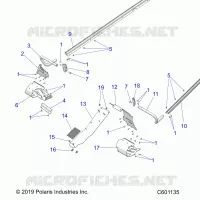 CHASSIS, CLUTCH GUARD, FOOTRESTS, TUNNEL GRIPS