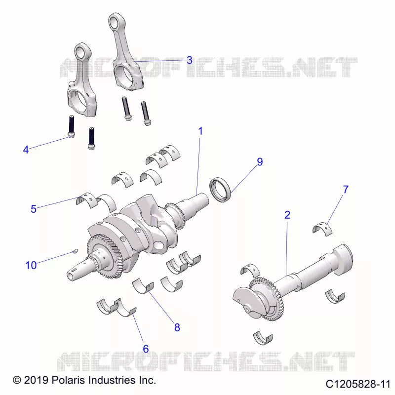 ENGINE, KURBELWELLE AND BEARINGS