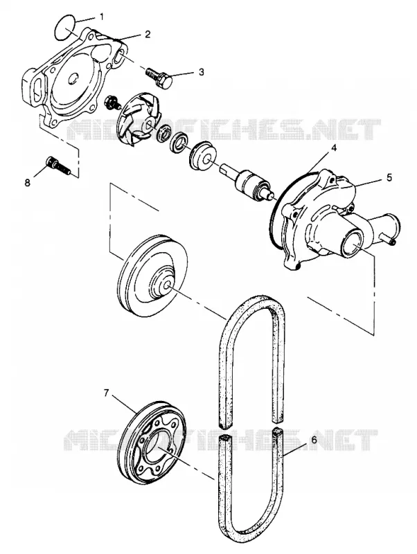 WASSERPUMPE XLT 0970756, XLT SKS 0970556, and XLT RMK 0970956 (4937693769C014)