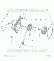 ENGINE, STATOR COVER AND FLYRAD