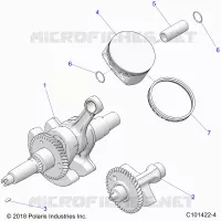ENGINE, KURBELWELLE, PISTON AND BALANCE SHAFT