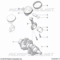 ENGINE, KURBELWELLE AND PISTON