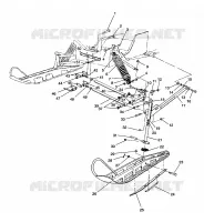 FRONT SUSPENSION AND SKI WIDETRAK GT 0962061 AND EUROPEAN WIDETRAK GT E9620 (4931623162B001)