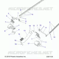 CHASSIS, CLUTCH GUARD, FOOTRESTS, TUNNEL GRIPS