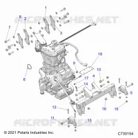ENGINE, ÃŒBERTRAGUNG MOUNTING &amp; LONG BLOCK- R23MAU57B4/B9 (C730154)