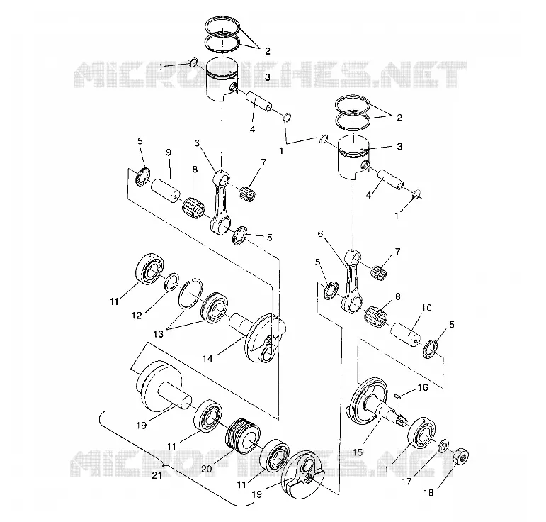 KOLBEN   KURBELWELLE 440 XCR / 0931760 (4923022302032A)