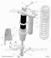 SUSPENSION, REAR SHOCK MOUNTING, DELUXE
