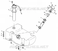 TREIBSTOFF TANK SL 700 B974071, Intl. SL 700 I974071, SL 700 Deluxe B974072 and I (4940874087A010)