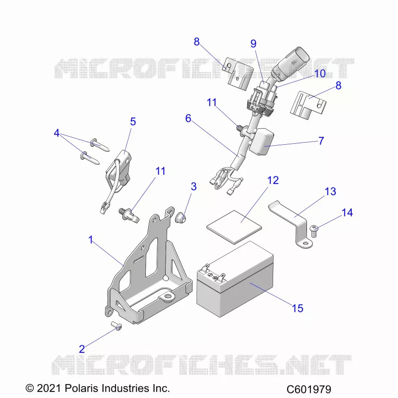 ELEKTRIC, BATTERY, MANUAL START POWER UP COMPONENTS