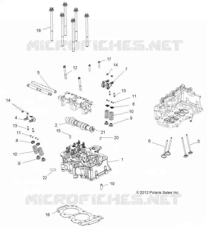 ENGINE, ZYLINDERKOPF, CAM AND VALVES