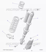 SUSPENSION, REAR SHOCK MOUNTING, STANDARD/PREMIUM