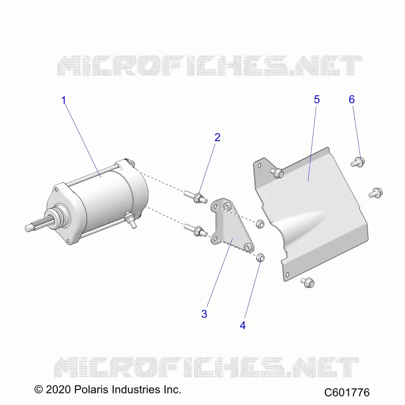 ANLASSER MOTOR/SHIELD