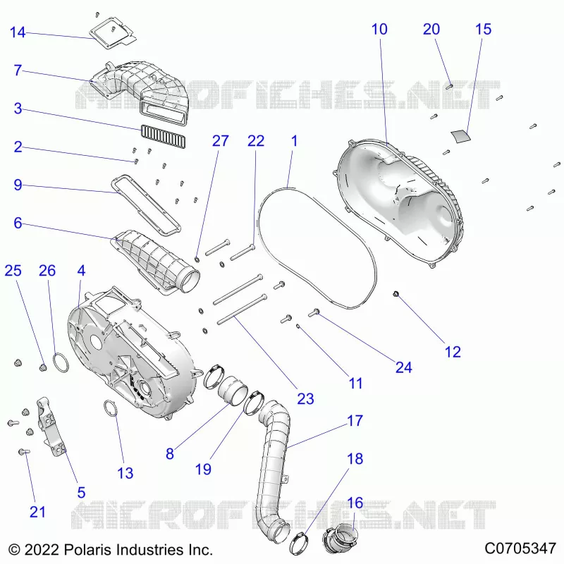ANTRIEB, CLUTCH COVER AND DUCTING