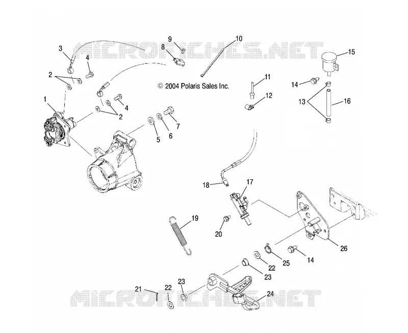 MASTER CYLINDER, REAR AND FOOT PEDAL