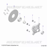 RADS, FRONT HUB AND BRAKE DISK