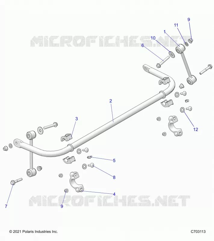 SUSPENSION, STABILISATORSTANGE, REAR