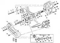 GETRIEBEGEHÄUSE/BREMSE AND KETTEN ??COVER MOUNTING BIG BOSS 6X6 400L W97AE38A (4940814081C008)