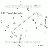 SUSPENSION, FRONT STABILISATORSTANGE