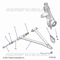 SUSPENSION, A-ARM AND STREBE MOUNTING
