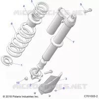 SUSPENSION, REAR SHOCK MOUNTING