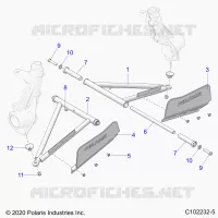 SUSPENSION, A-ARM AND STREBE MOUNTING