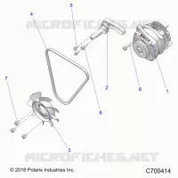 ENGINE, ENGINE, GENERATOR, FAN AND BELT- R21RRED4FA/NA/SCA (C700414)