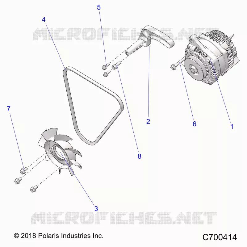 ENGINE, ENGINE, GENERATOR, FAN AND BELT- R21RRED4FA/NA/SCA (C700414)