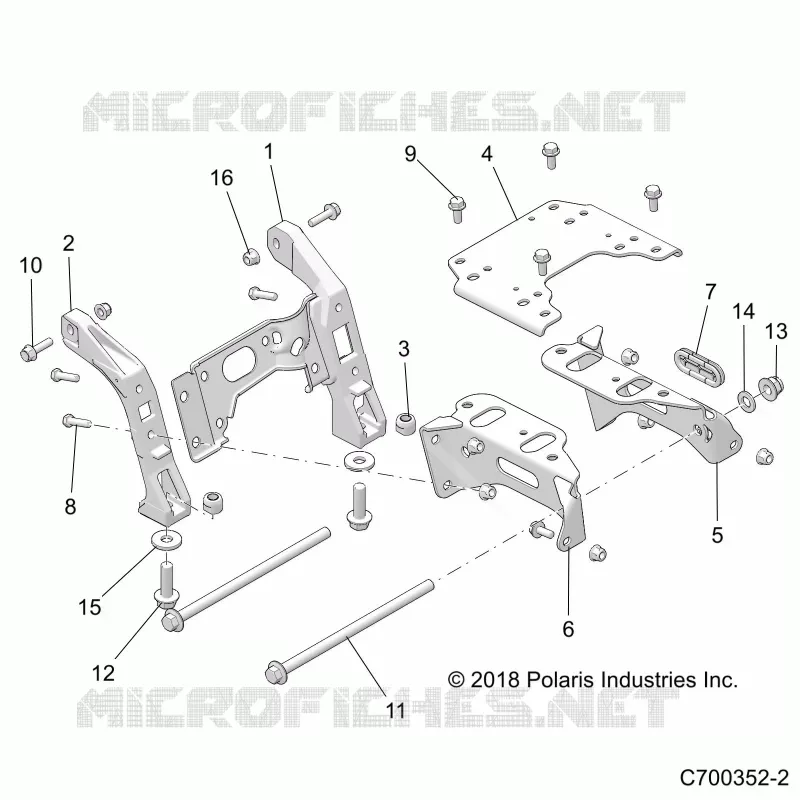 CHASSIS, MOUNTING, FRONT GEARCASE