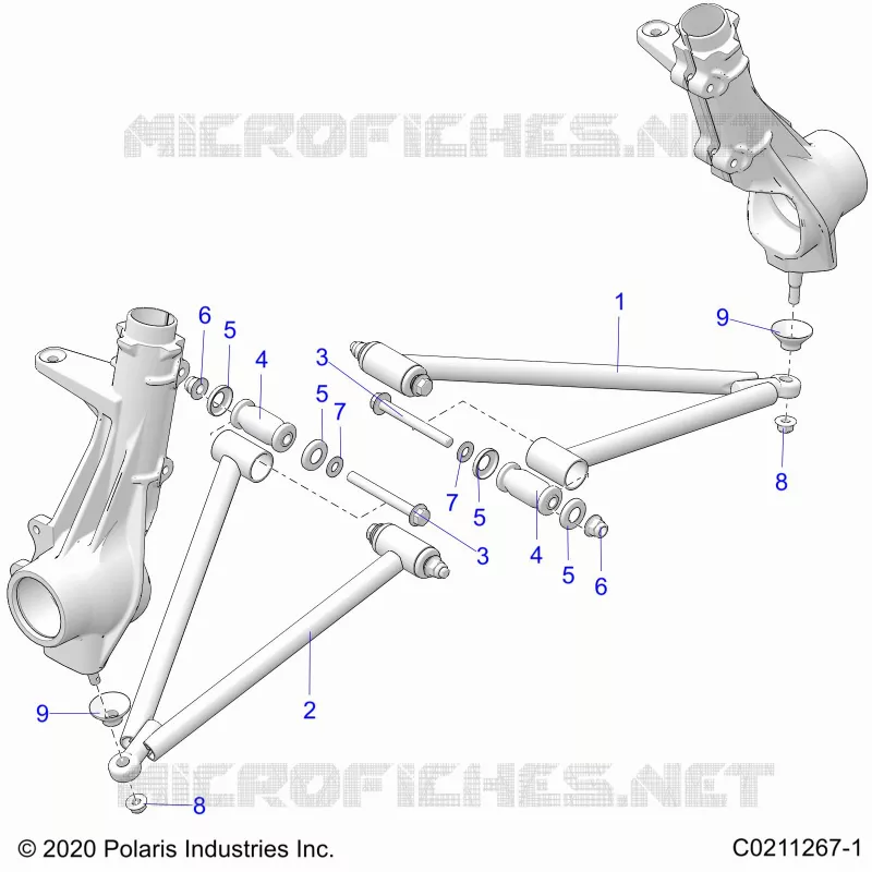 SUSPENSION, A-ARM AND STREBE MOUNTING