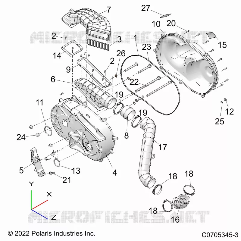 ANTRIEB, CLUTCH COVER AND DUCTING