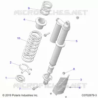 SUSPENSION, REAR SHOCK MOUNTING, STANDARD/PREMIUM