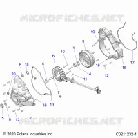 ENGINE, STATOR COVER AND FLYRAD