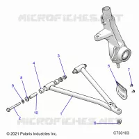 SUSPENSION, A-ARM AND STREBE MOUNTING