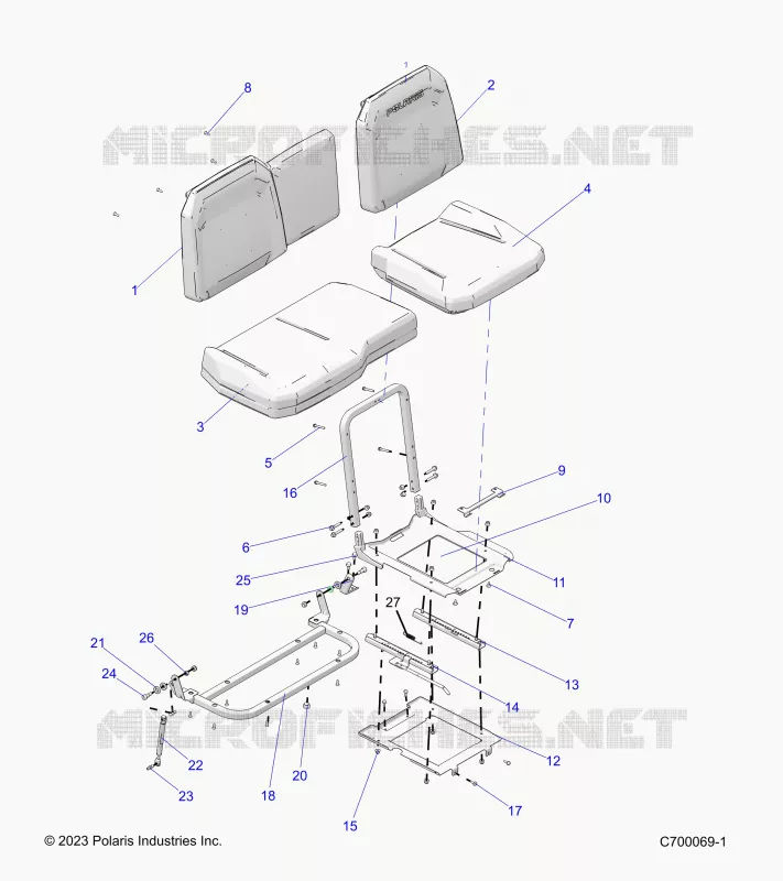 SITZ ASM. AND SLIDER
