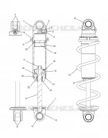 SUSPENSION, SHOCK, FRONT TRACK