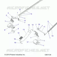 CHASSIS, CLUTCH GUARD, FOOTRESTS, TUNNEL GRIPS