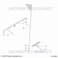 STOSSSTANGE, REAR, FLAG, AND PASS HANDLE