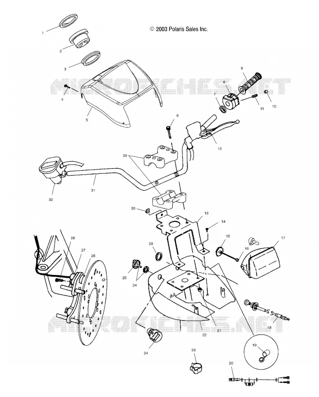 LENKER   SCHEINWERFER POD